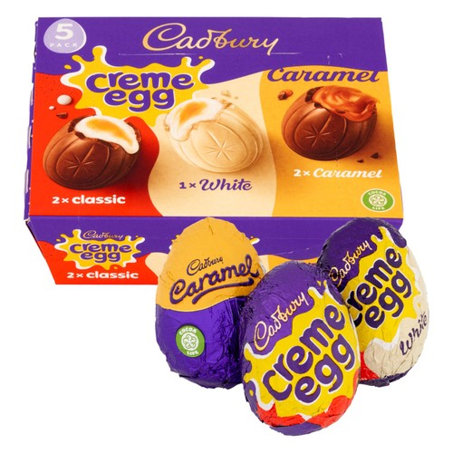 Cadbury Creme Egg, Caramel & White Chocolate Eggs - 5 x 40g thumbnail 3