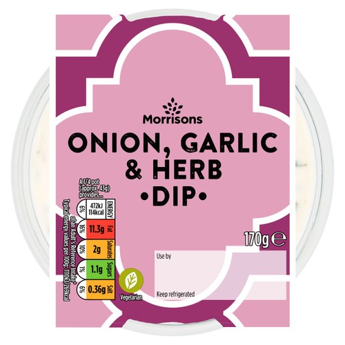 Morrisons Onion, Garlic & Herb Dip 170g