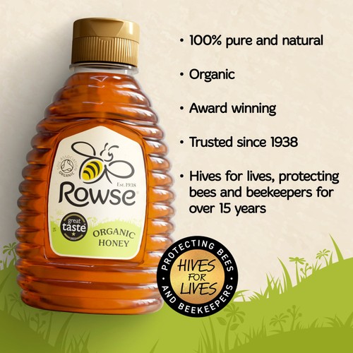 Rowse Squeezy Organic Honey 680g thumbnail 3