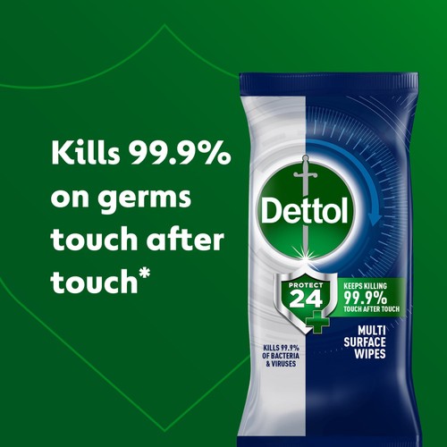 Dettol Protect 24 Hour Antibacterial Wipes Ocean Fresh thumbnail 4