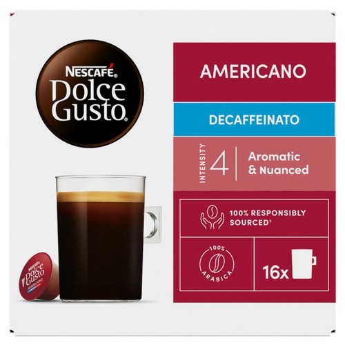 Nescafe Dolce Gusto Americano Decaff Coffee Pods 16 Capsules thumbnail 4