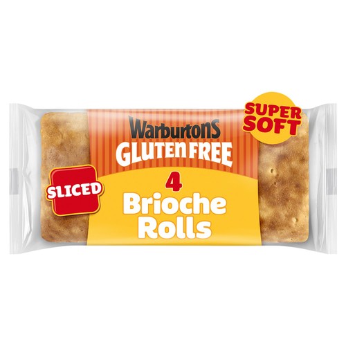 Warburtons Gluten Free Soft Sliced Brioche Square Rolls