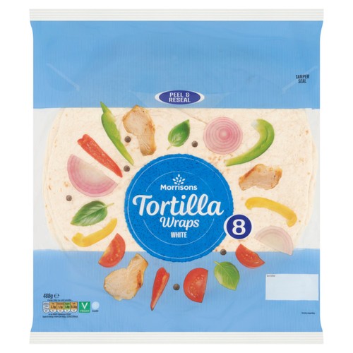 Morrisons Plain Tortilla Wraps 8 Pack