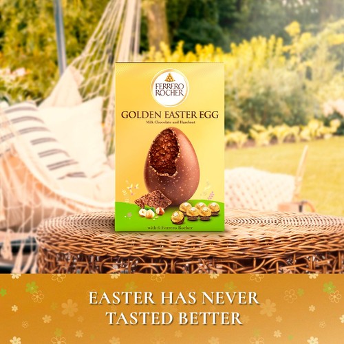 Ferrero Rocher Golden Milk Chocolate Easter Egg with Pralines 250g thumbnail 2
