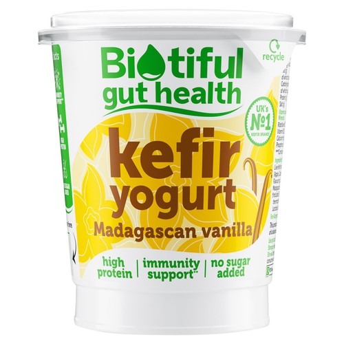 Biotiful Gut Health Kefir Yogurt Madagascan Vanilla 350g thumbnail 2