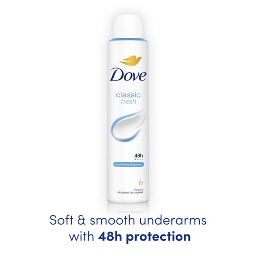Dove Women Antiperspirant Deodorant Classic Aerosol 200ml thumbnail 6