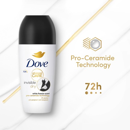 Dove Women Advanced Antiperspirant Deodorant Roll on Invisible Dry 50ml thumbnail 4