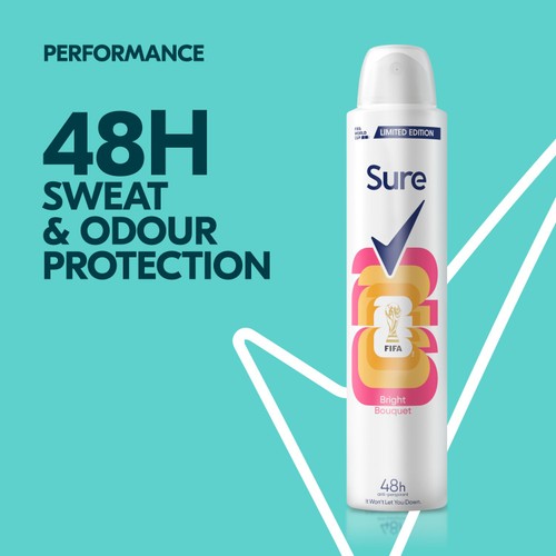 Sure Women Antiperspirant Deodorant Bright Bouquet Aerosol 200ml thumbnail 2