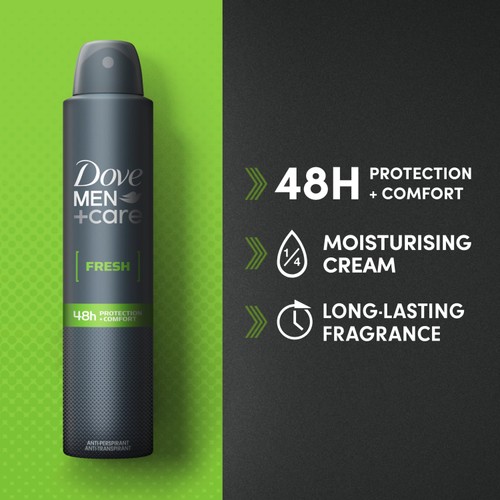 Dove Men + Care Antiperspirant Deodorant Fresh Aerosol 200ml thumbnail 2