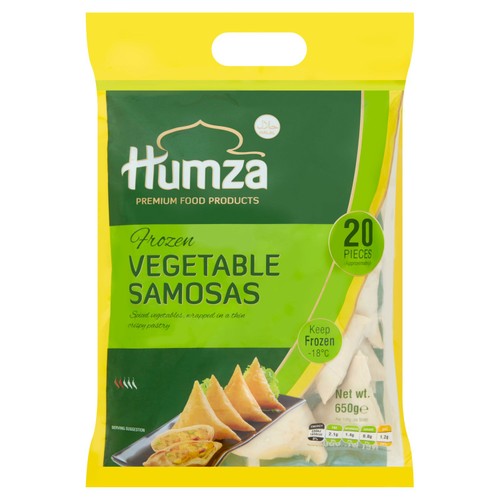 Humza 20 Piece Frozen Vegetable Samosas 650g