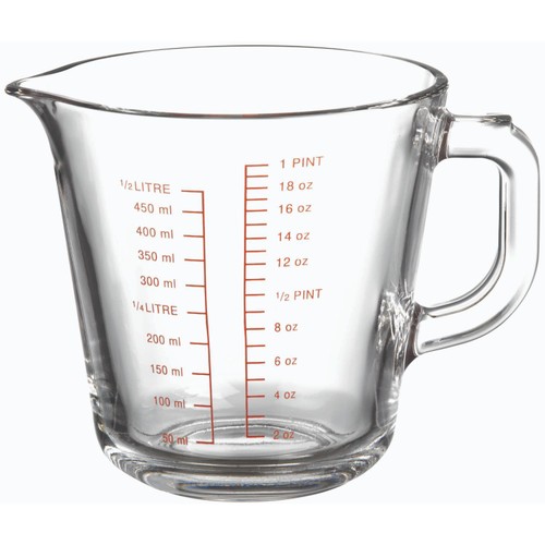 Nutmeg Home 0.5 Litre Glass Measuring Jug