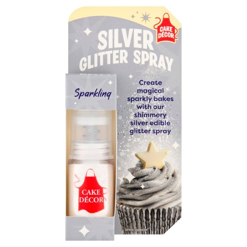 Cake Decor Silver Glitter Spray