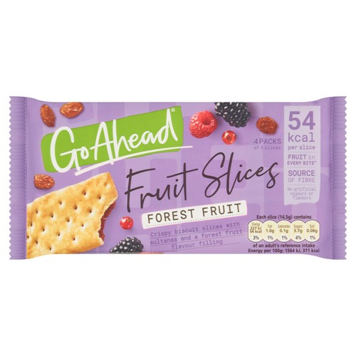 Go Ahead Forest Fruit Crispy Fruit Slices Snack Bars 4 Pack Multipack  thumbnail 2