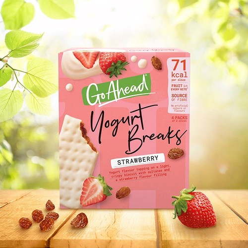 Go Ahead Strawberry Fruit Yogurt Breaks Snack Bars 4 Pack Multipack  thumbnail 2