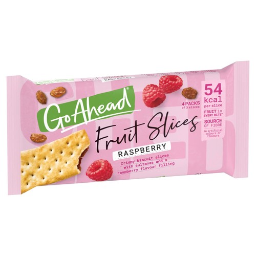 Go Ahead Raspberry Crispy Fruit Slices Snack Bars 4 Pack Multipack  thumbnail 2