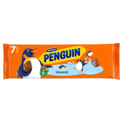 McVitie's Penguin Orange Biscuit Bar 7pk