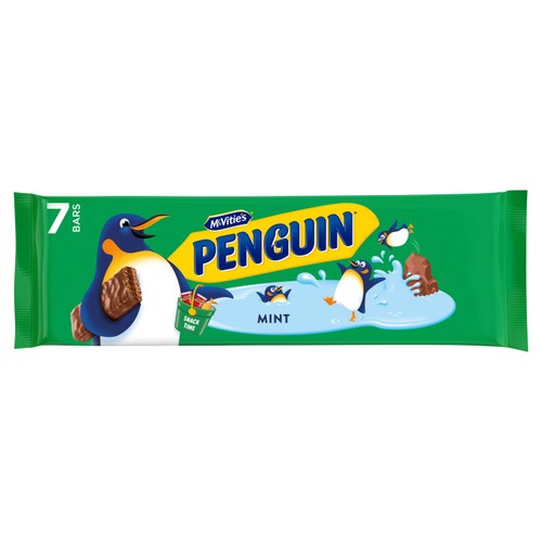 McVitie's Penguin Mint Biscuit Bar 7pk