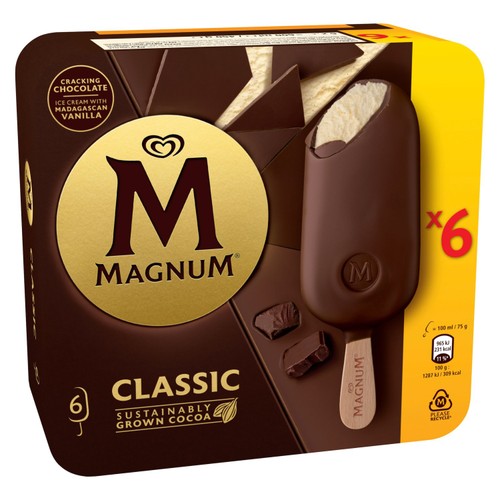 Magnum Classic Ice Cream Sticks 6 x 100ml thumbnail 2