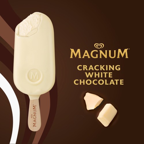 Magnum White Chocolate Ice Cream Sticks 6 x 100ml thumbnail 6