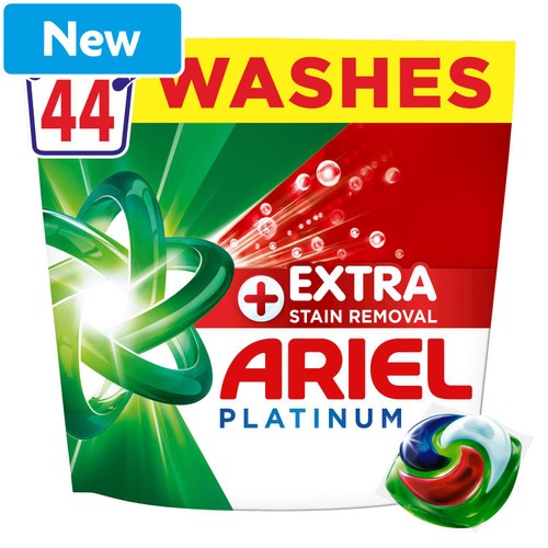 Ariel Platinum + Extra Stain Removal All-In-1 Washing Capsules