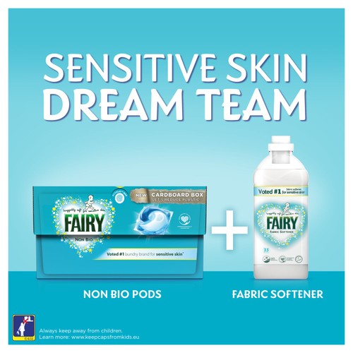 Fairy Non Bio For Sensitive Skin Washing Capsules 33 Pack thumbnail 7