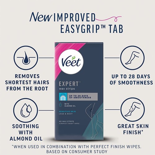 Veet Expert Wax Strips Leg Sensitive thumbnail 5