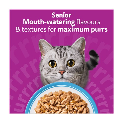 Whiskas Senior 7+ Fish Favourites Wet Cat Food Pouches in Jelly 12 x 85g thumbnail 3