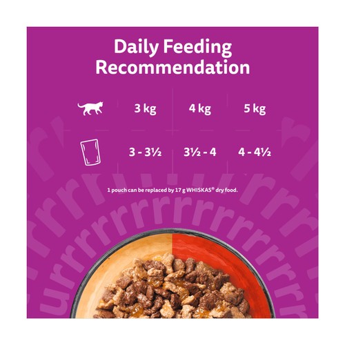 Whiskas 1+ Duo Meaty Combos Adult Wet Cat Food Pouches in Jelly thumbnail 4