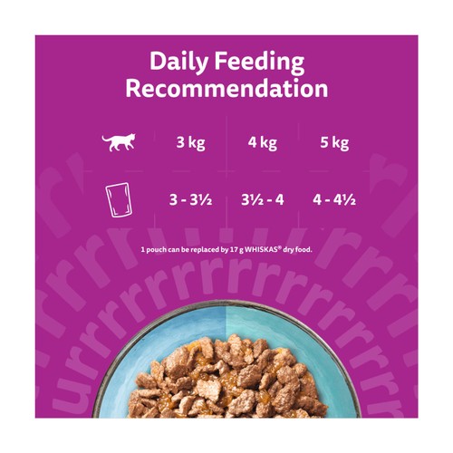 Whiskas 1+ Duo Ocean Delights Adult Wet Cat Food Pouches in Jelly thumbnail 3
