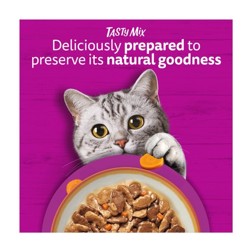 Whiskas 1+ Country Collection Mix Adult Wet Cat Food Pouch in Gravy thumbnail 3