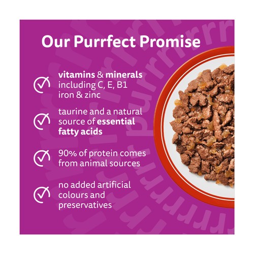 Whiskas 1+ Meaty Meals Adult Wet Cat Food Pouches in Jelly thumbnail 2
