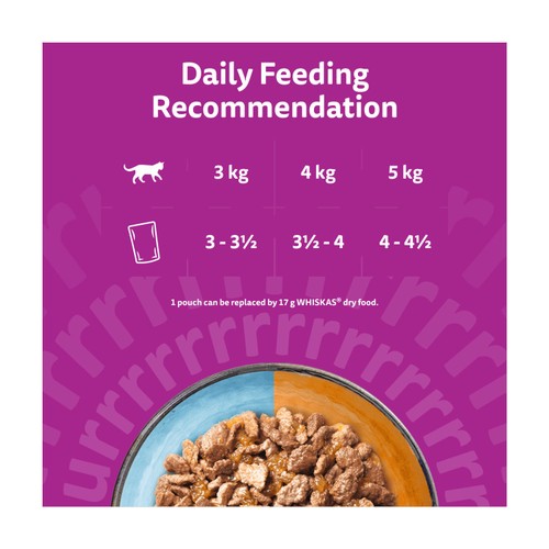 Whiskas 1+ Duo Surf and Turf Adult Wet Cat Food Pouches in Jelly  thumbnail 4