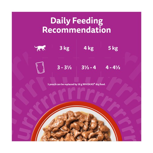 Whiskas 1+ Meaty Meals Adult Wet Cat Food Pouches in Gravy  thumbnail 4