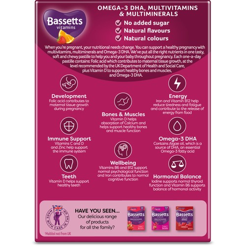 Bassetts Vitamins Pregnancy Strawberry & Orange Multivitamins 30s thumbnail 2