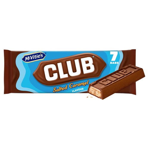 McVitie's Club Salted Caramel Biscuit Bar 7 Pack