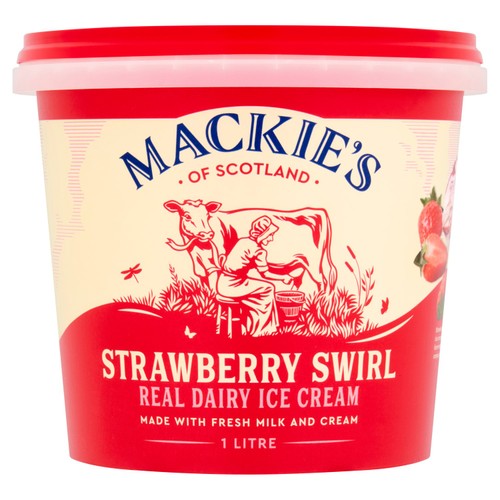 Mackie's Strawberry Swirl Real Dairy Ice Cream