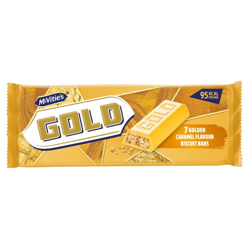 McVitie's Gold Caramel Flavour Biscuit Bars 7 Pack Multipack 