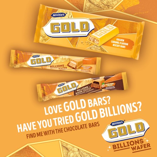 McVitie's Gold Caramel Flavour Biscuit Bars 7 Pack Multipack  thumbnail 4