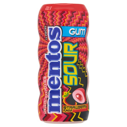 Mentos Sour Gum Strawberry Flavour  thumbnail 2