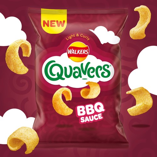 Walkers Quavers BBQ Sauce Snacks Crisps 34g thumbnail 2