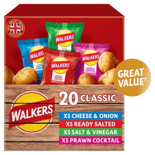 Walkers Classic Variety Multipack Crisps Box  20 x 25g thumbnail 2