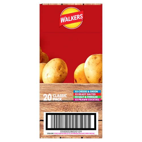Walkers Classic Variety Multipack Crisps Box  20 x 25g thumbnail 4