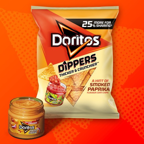 Doritos Dippers Hint Of Paprika Sharing Tortilla Chips Crisps  thumbnail 2