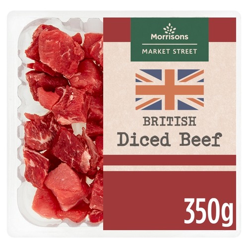 Morrisons British Diced Beef 350g
