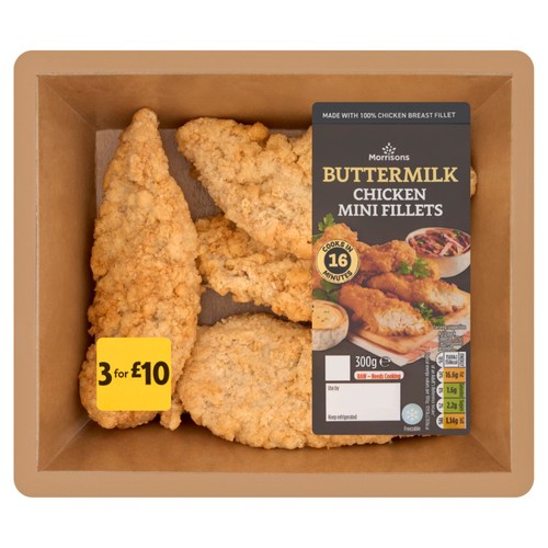 Morrisons British Buttermilk Chicken Mini Fillets 300g