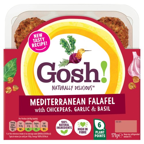 Gosh! Mediterranean Falafel With Chickpeas & A Hint Of Basil