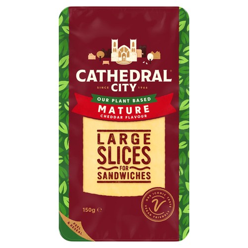 Cathedral City Plant Based Mature Cheddar Cheese Flavour Vegan Slices 150g thumbnail 2
