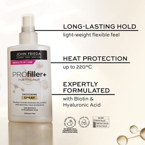 John Frieda PROfiller+ Thickening Spray for Thin, Fine Hair  thumbnail 2