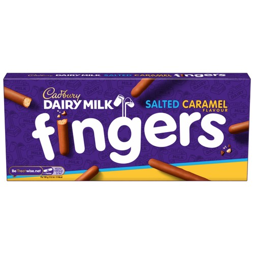 Cadbury Dairy Milk Fingers Salted Caramel Flavour Biscuits thumbnail 2