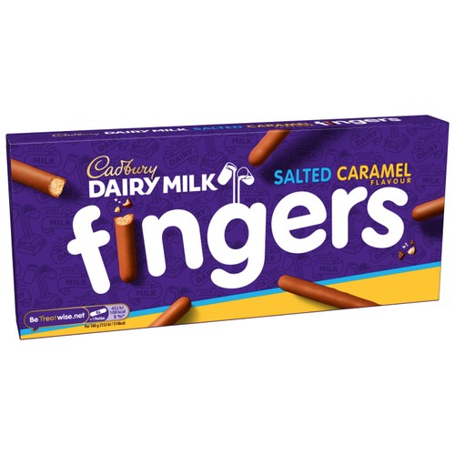Cadbury Dairy Milk Fingers Salted Caramel Flavour Biscuits thumbnail 4